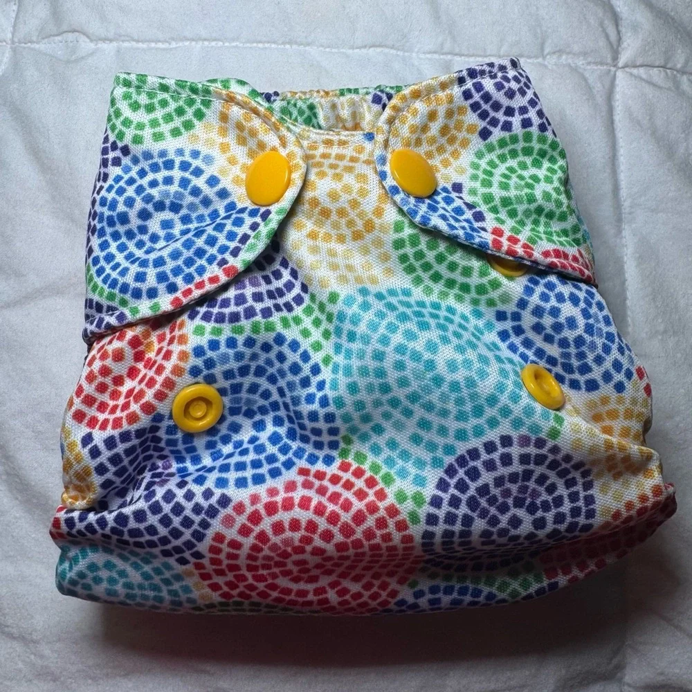 Smart Bottoms AIO Newborn Mosaic Pinwheel Cloth Diaper